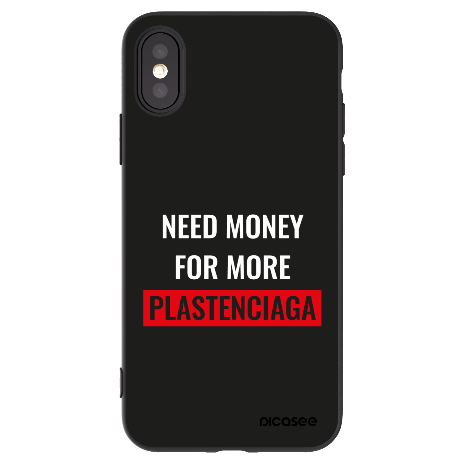 Picasee crna silikonska maskica za Apple iPhone X/XS - More PLASTENCIAGA