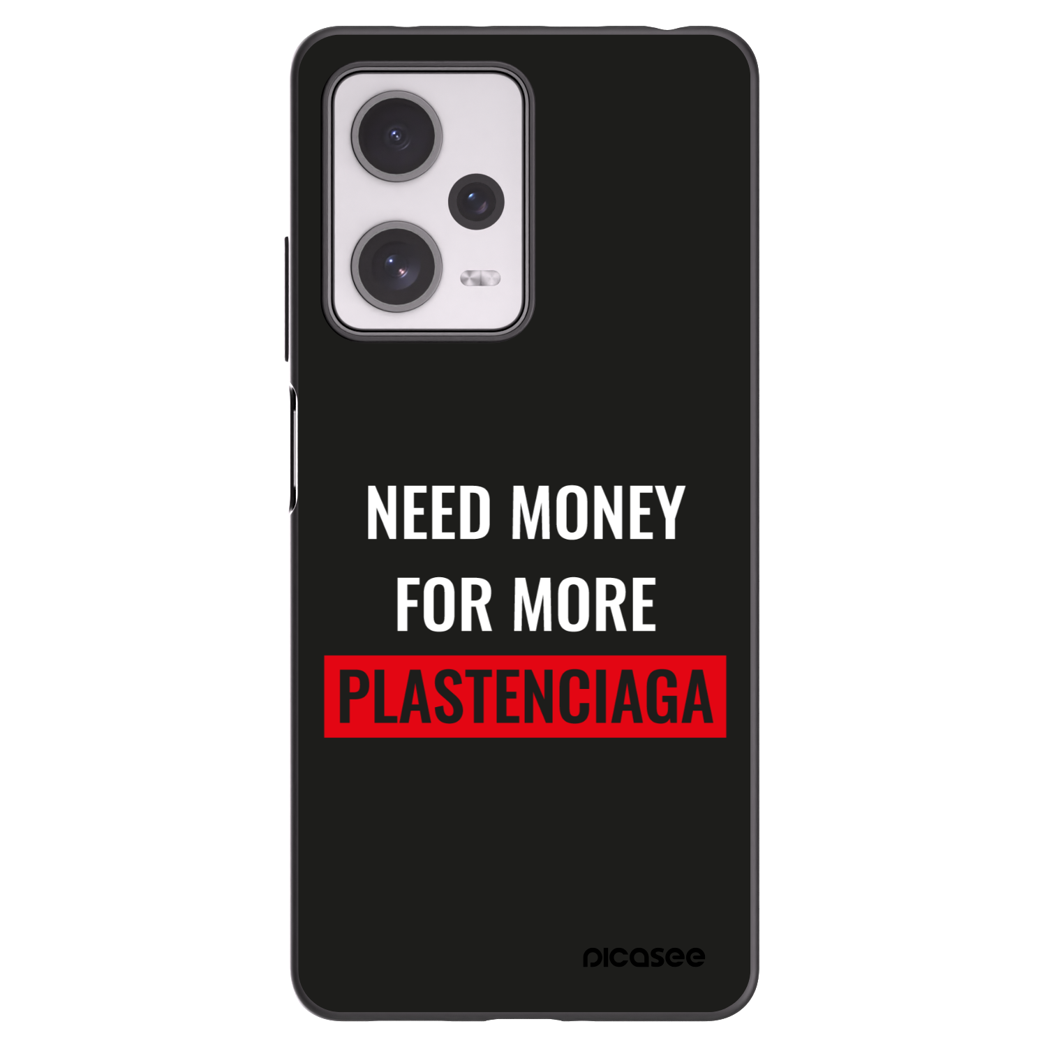 Picasee crna silikonska maskica za Xiaomi Redmi Note 12 Pro+ 5G - More PLASTENCIAGA