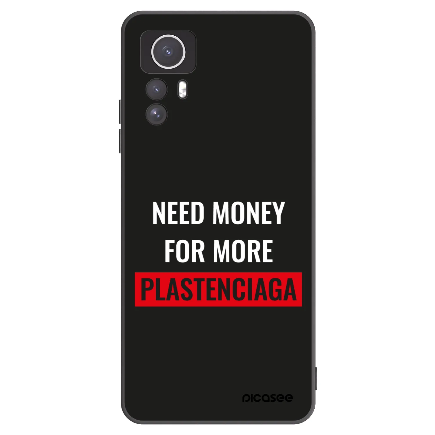 Picasee crna silikonska maskica za Xiaomi Redmi Note 12S - More PLASTENCIAGA