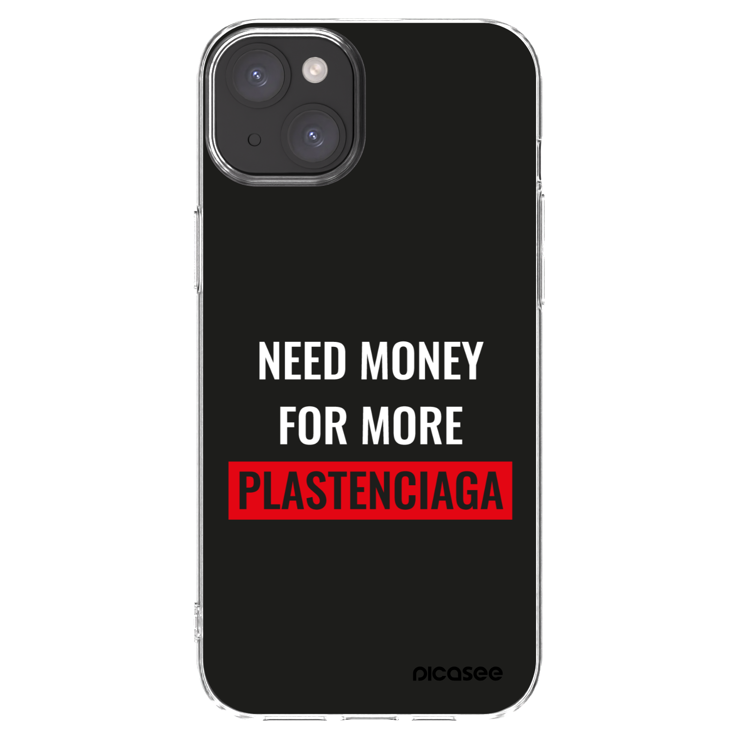 Picasee silikonska prozirna maskica za Apple iPhone 15 Plus - More PLASTENCIAGA