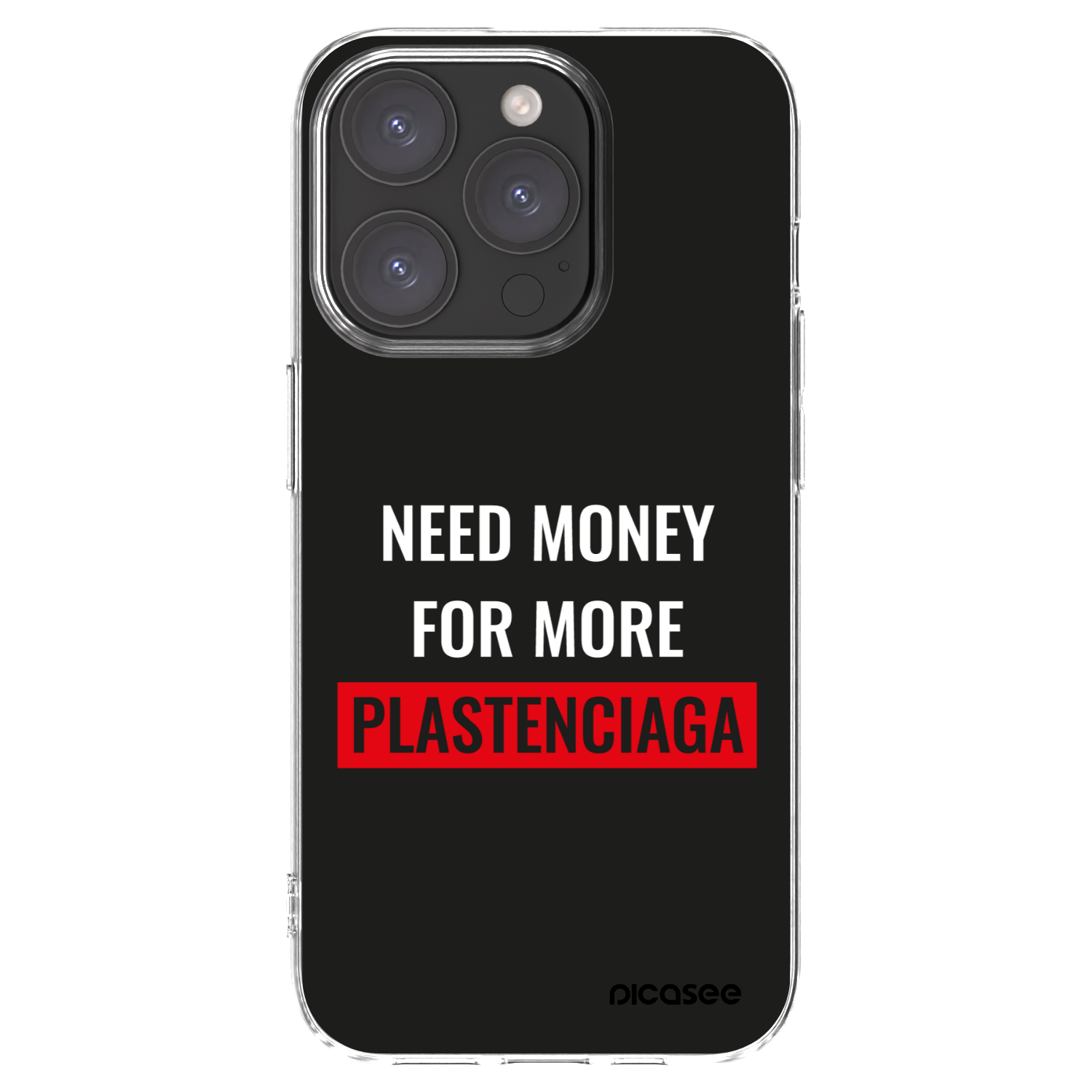 Picasee silikonska prozirna maskica za Apple iPhone 15 Pro - More PLASTENCIAGA