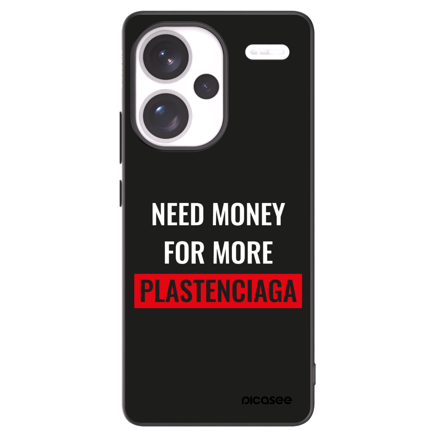 Picasee crna silikonska maskica za Xiaomi Redmi Note 13 Pro+ 5G - More PLASTENCIAGA