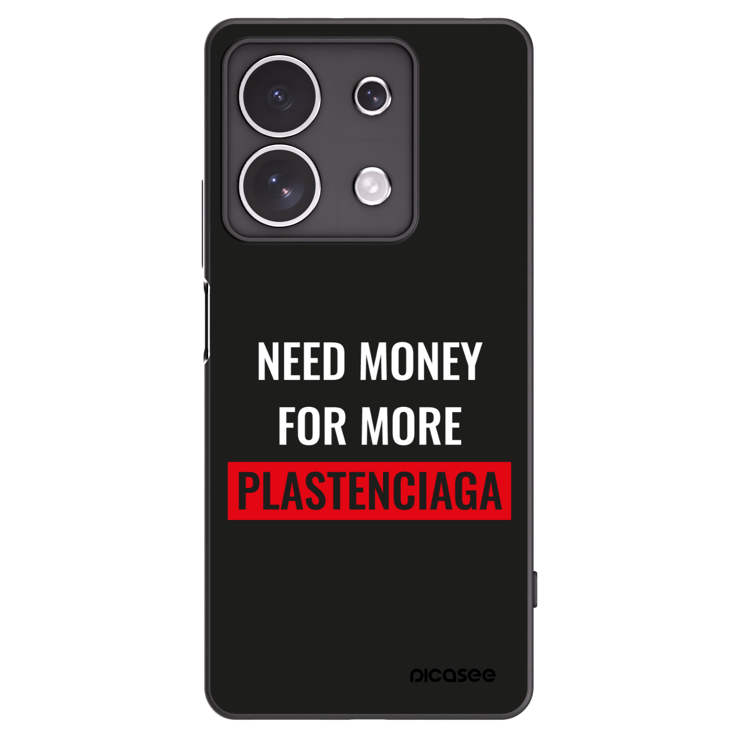 Picasee crna silikonska maskica za Xiaomi Redmi Note 13 4G - More PLASTENCIAGA
