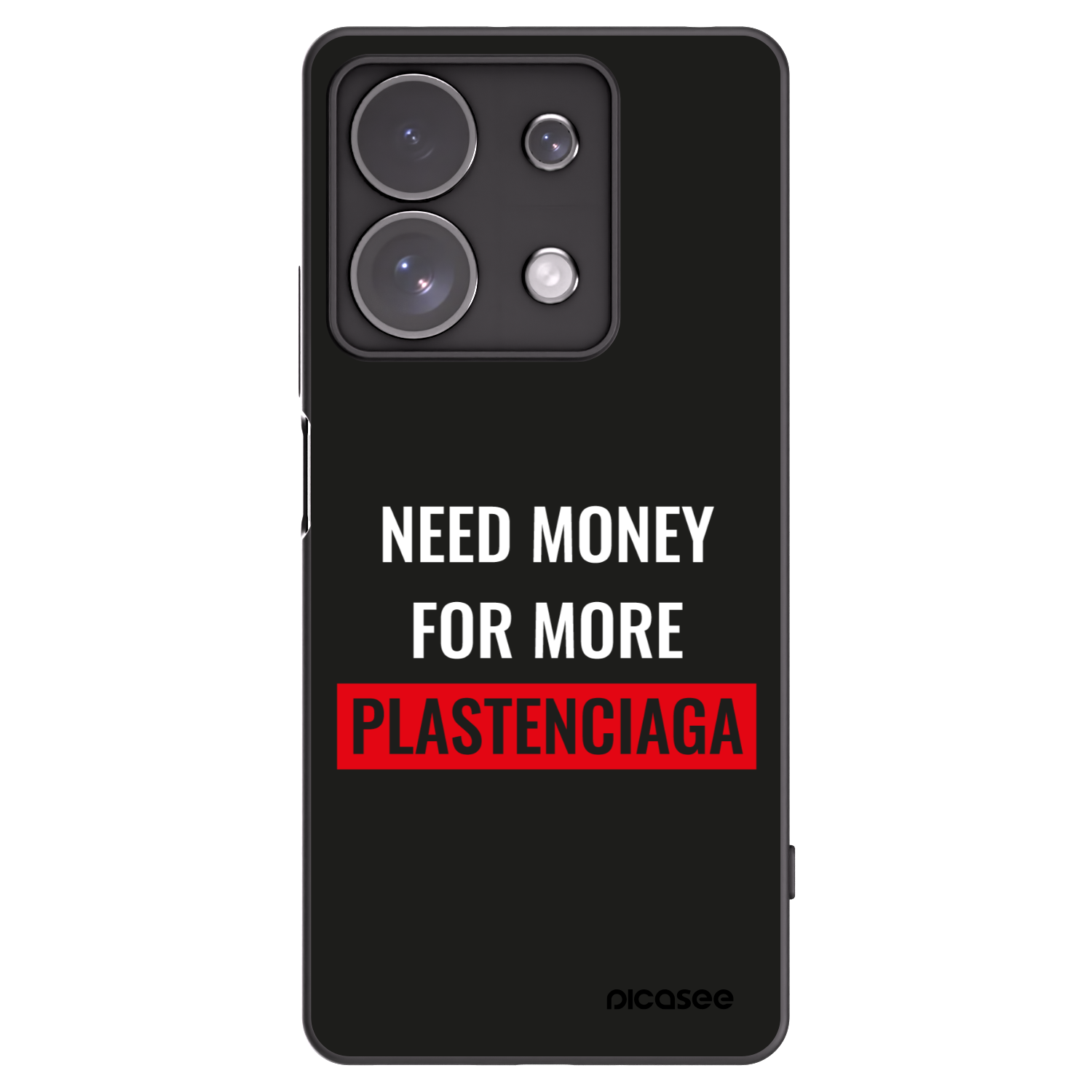 Picasee crna silikonska maskica za Xiaomi Redmi Note 13 Pro 4G - More PLASTENCIAGA