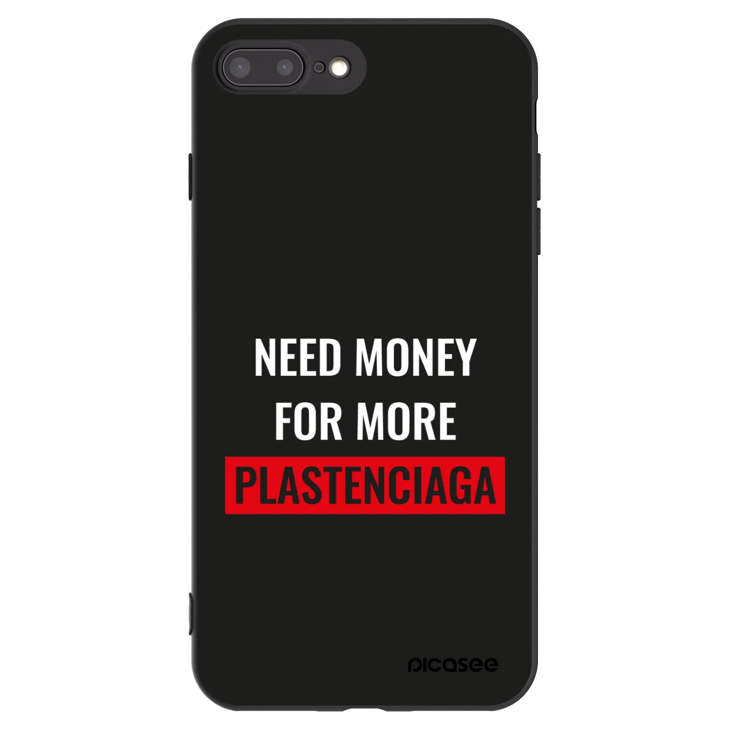 Picasee crna silikonska maskica za Apple iPhone 8 Plus - More PLASTENCIAGA