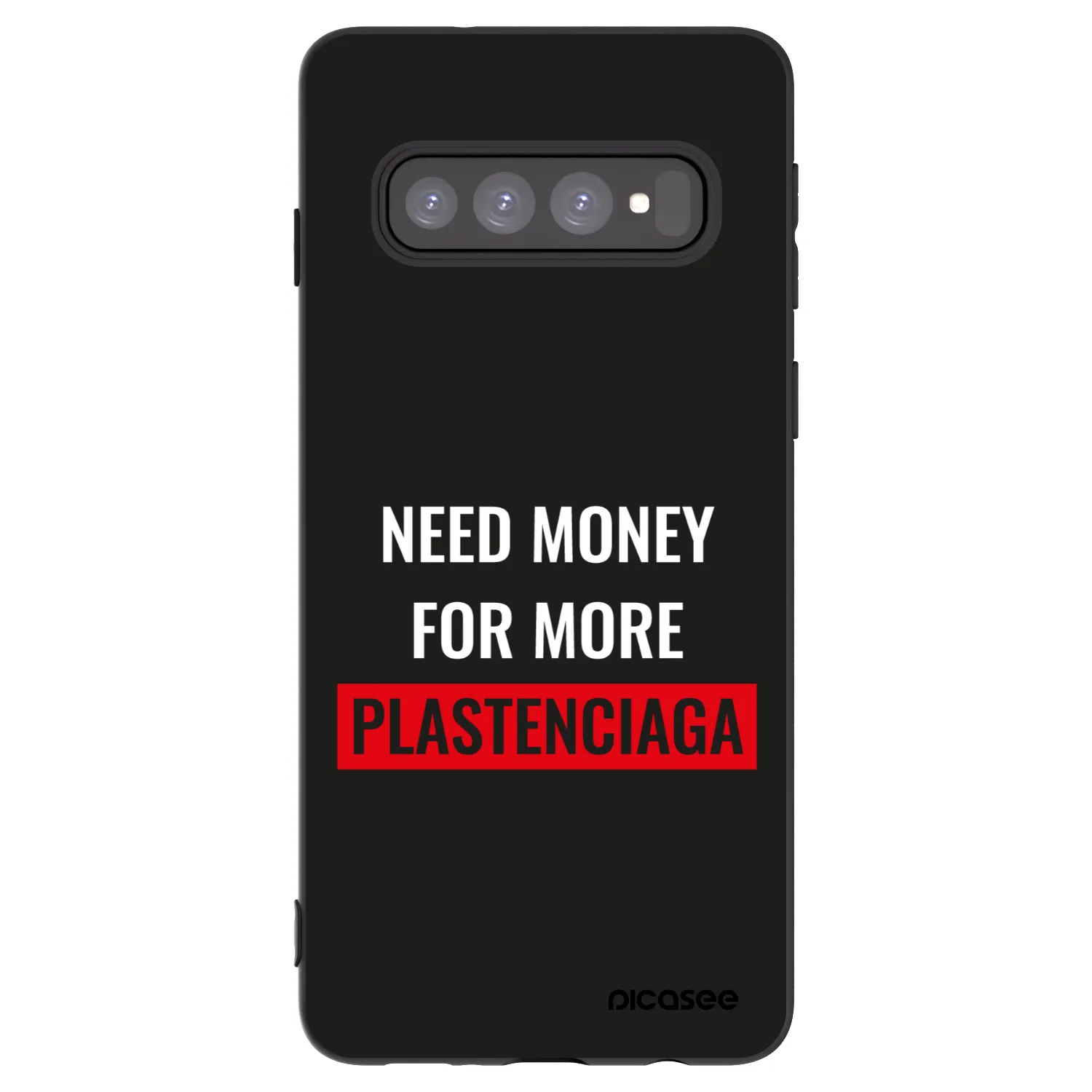 Picasee crna silikonska maskica za Samsung Galaxy S10 G973 - More PLASTENCIAGA