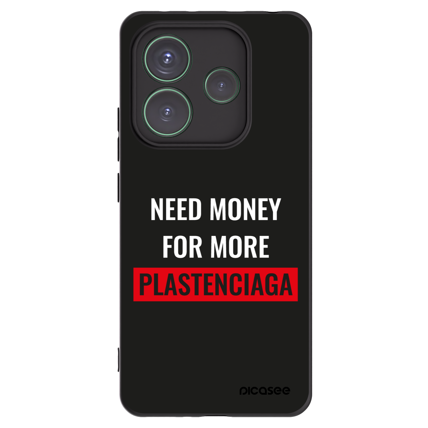 Picasee crna silikonska maskica za Xiaomi Redmi Note 14 5G - More PLASTENCIAGA