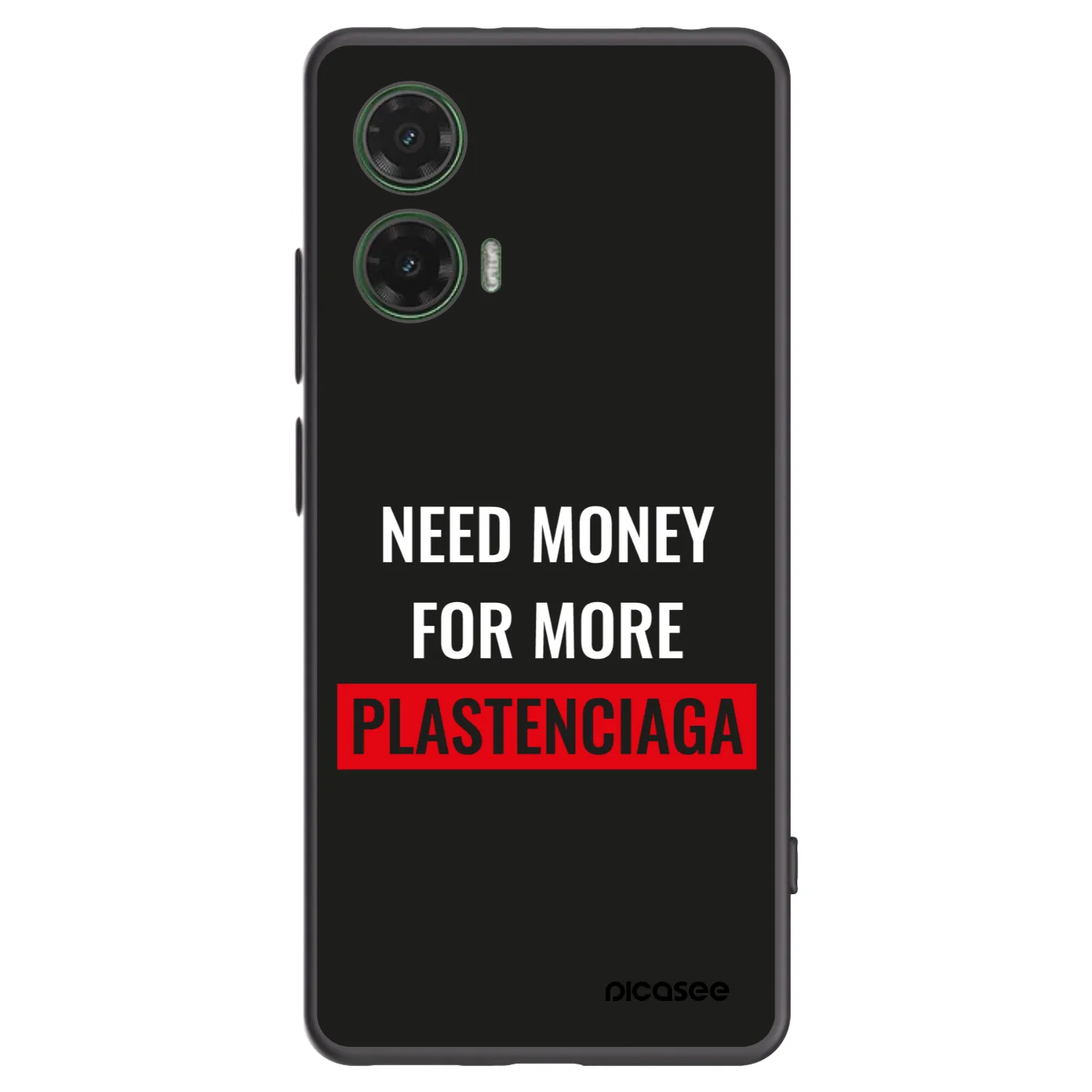 Picasee crna silikonska maskica za Motorola Moto G35 5G - More PLASTENCIAGA