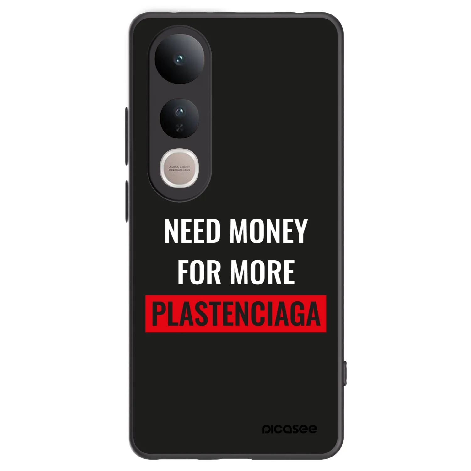 Picasee crna silikonska maskica za Vivo V50 Lite 5G - More PLASTENCIAGA