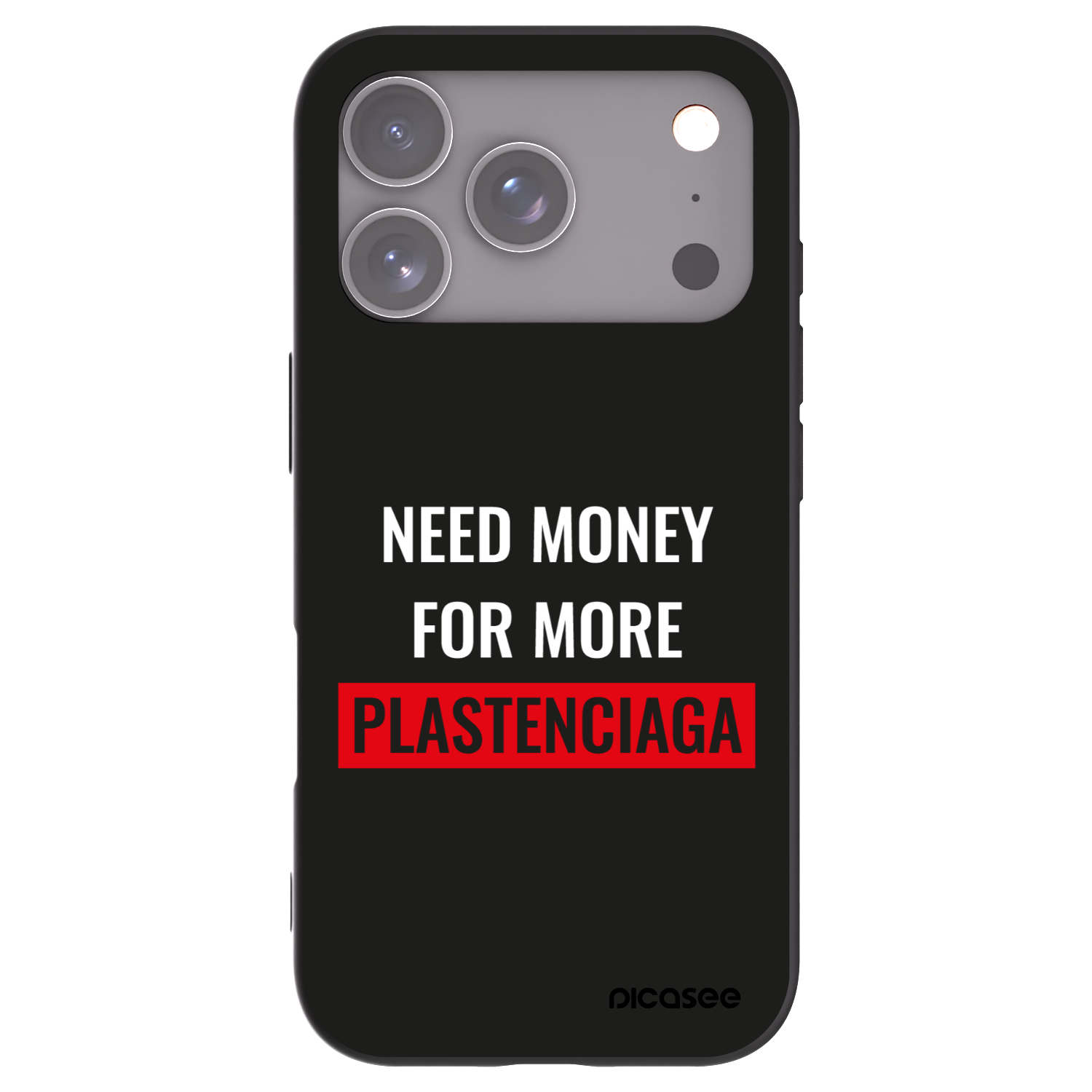 Picasee crna silikonska maskica za Apple iPhone 17 Pro - More PLASTENCIAGA