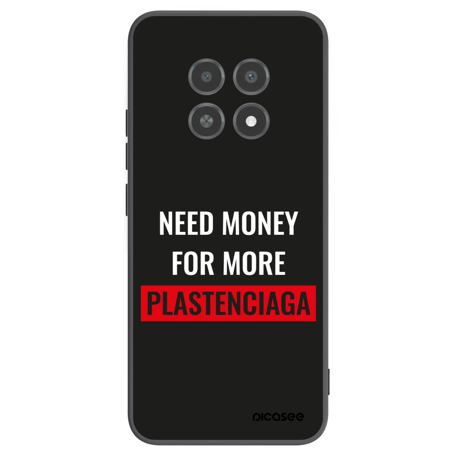 Picasee crna silikonska maskica za Realme 12X - More PLASTENCIAGA