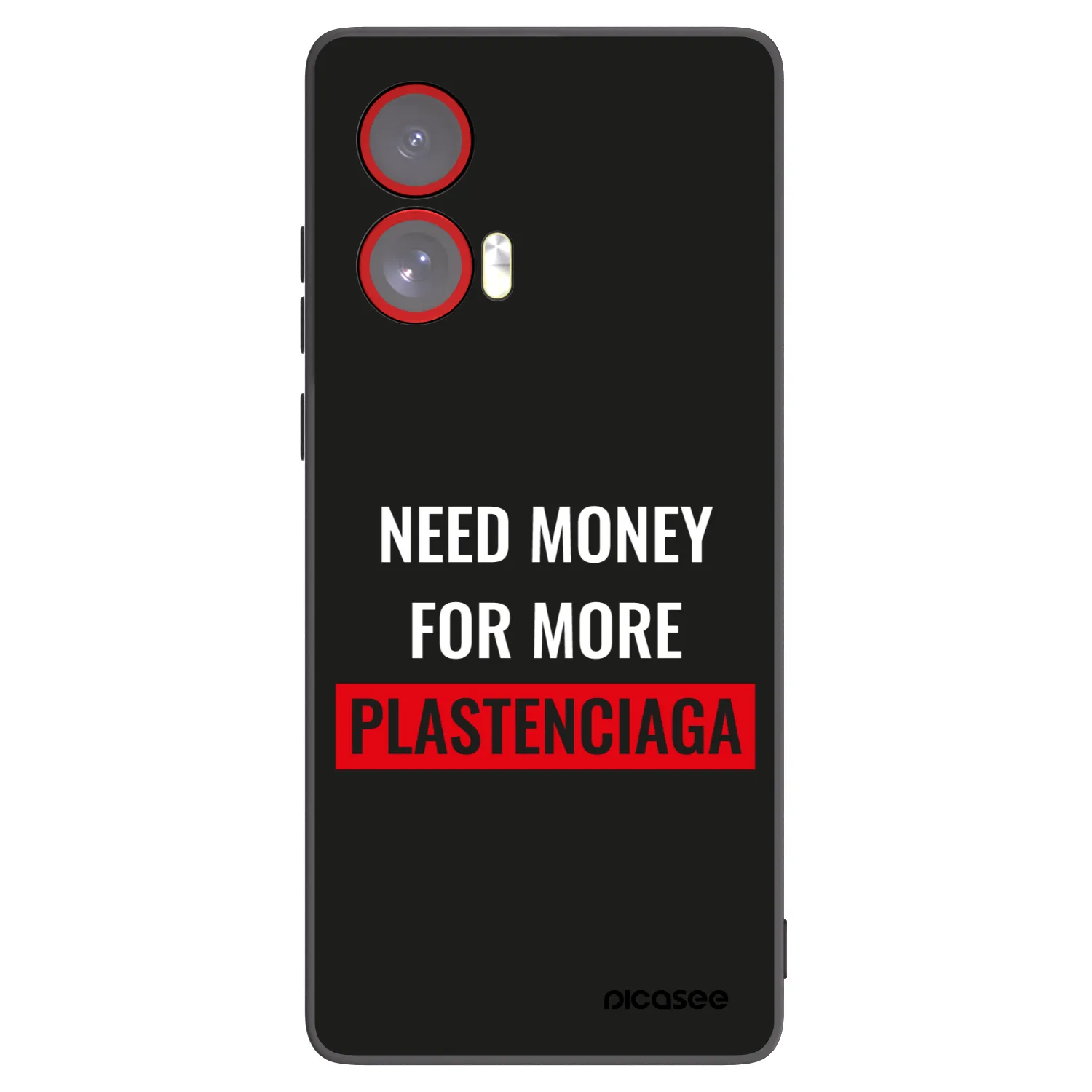 Picasee crna silikonska maskica za Motorola Edge 50 Fusion - More PLASTENCIAGA