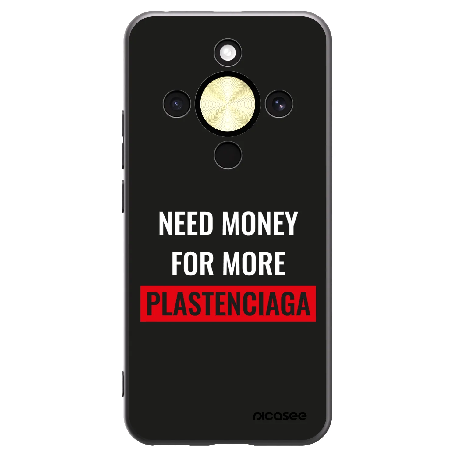 Picasee crna silikonska maskica za Honor Magic8 Lite 5G - More PLASTENCIAGA