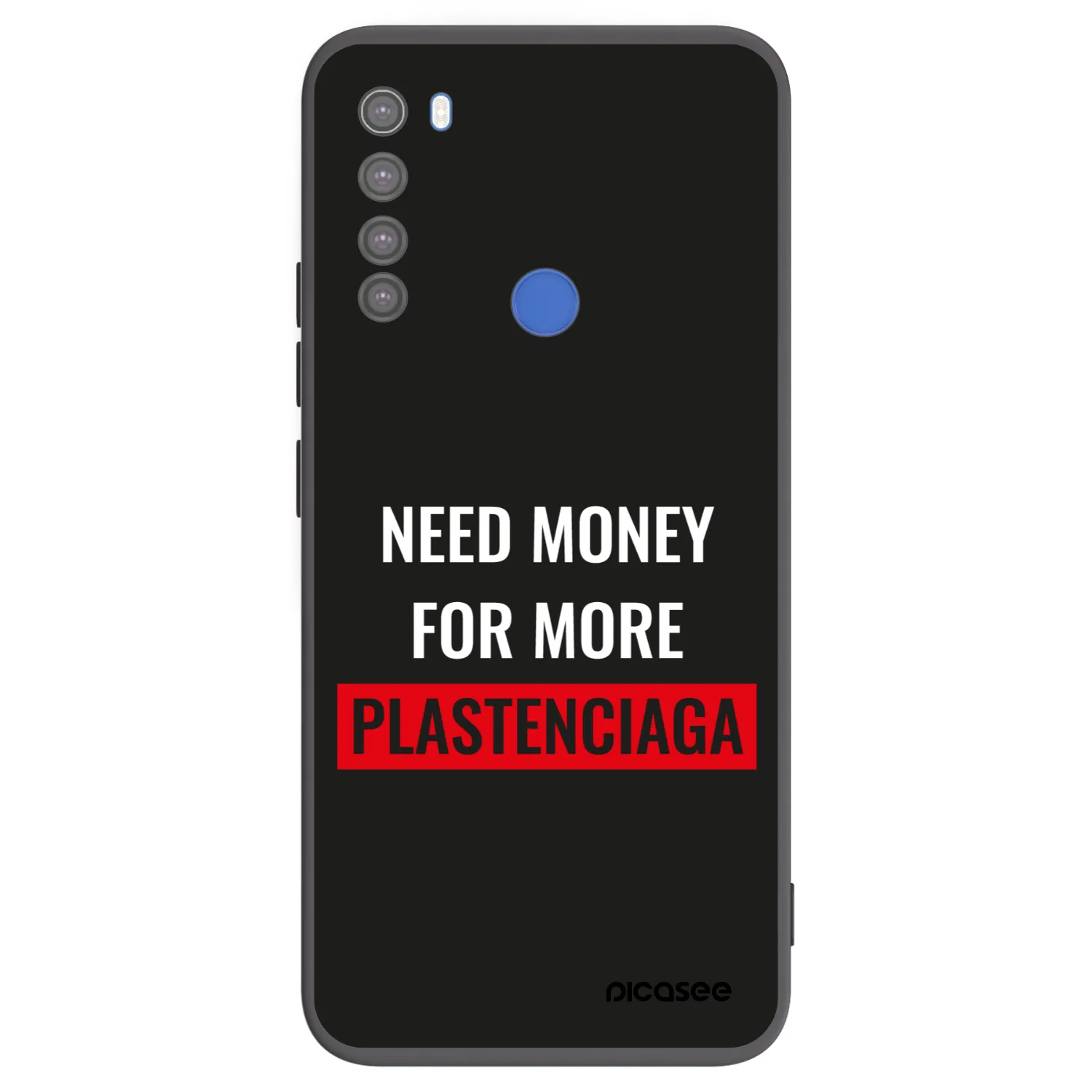 Picasee crna silikonska maskica za Xiaomi Redmi Note 8T - More PLASTENCIAGA