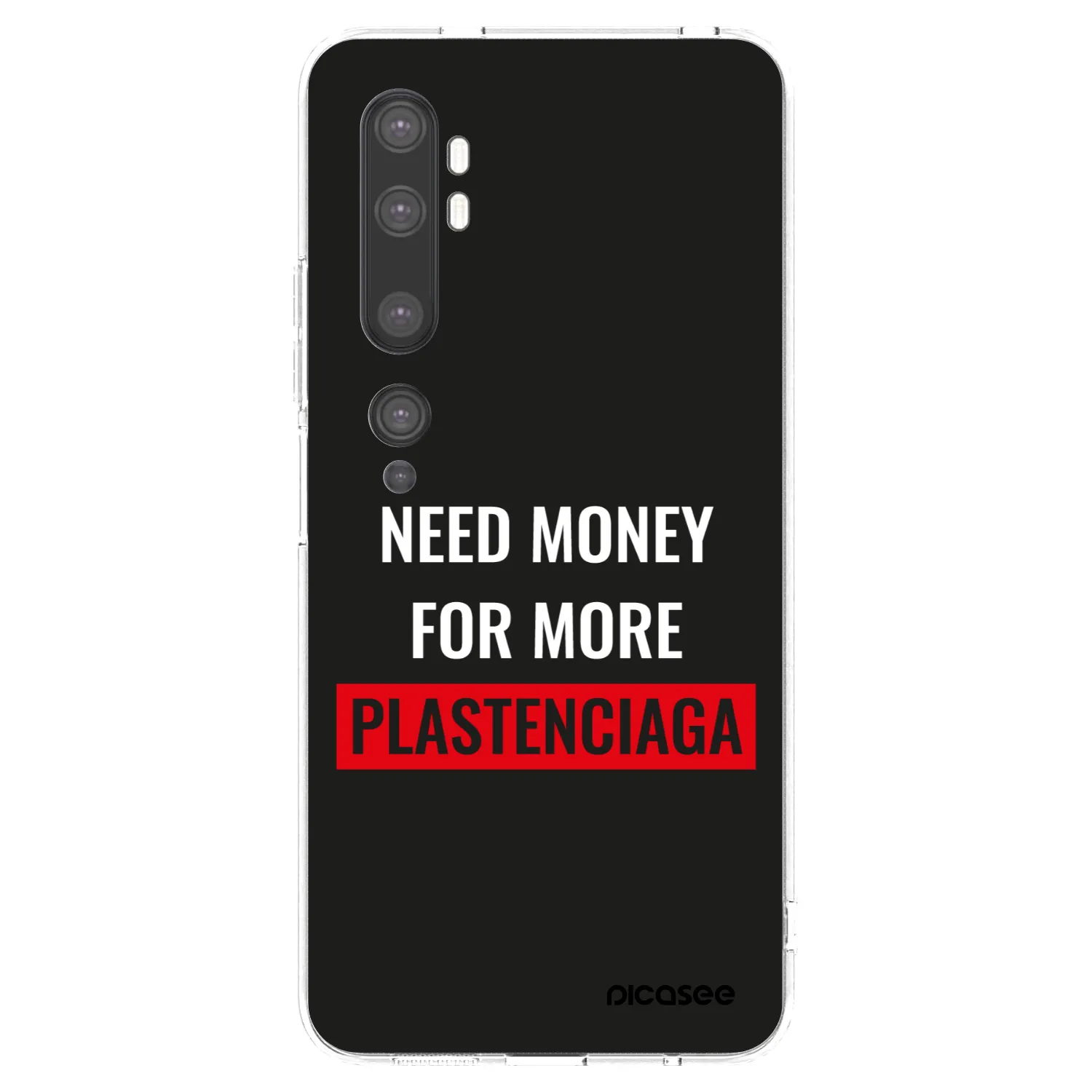 Picasee silikonska prozirna maskica za Xiaomi Mi Note 10 (Pro) - More PLASTENCIAGA