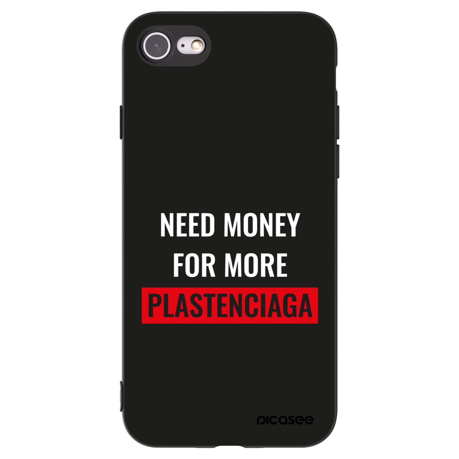 Picasee crna silikonska maskica za Apple iPhone SE 2020 - More PLASTENCIAGA