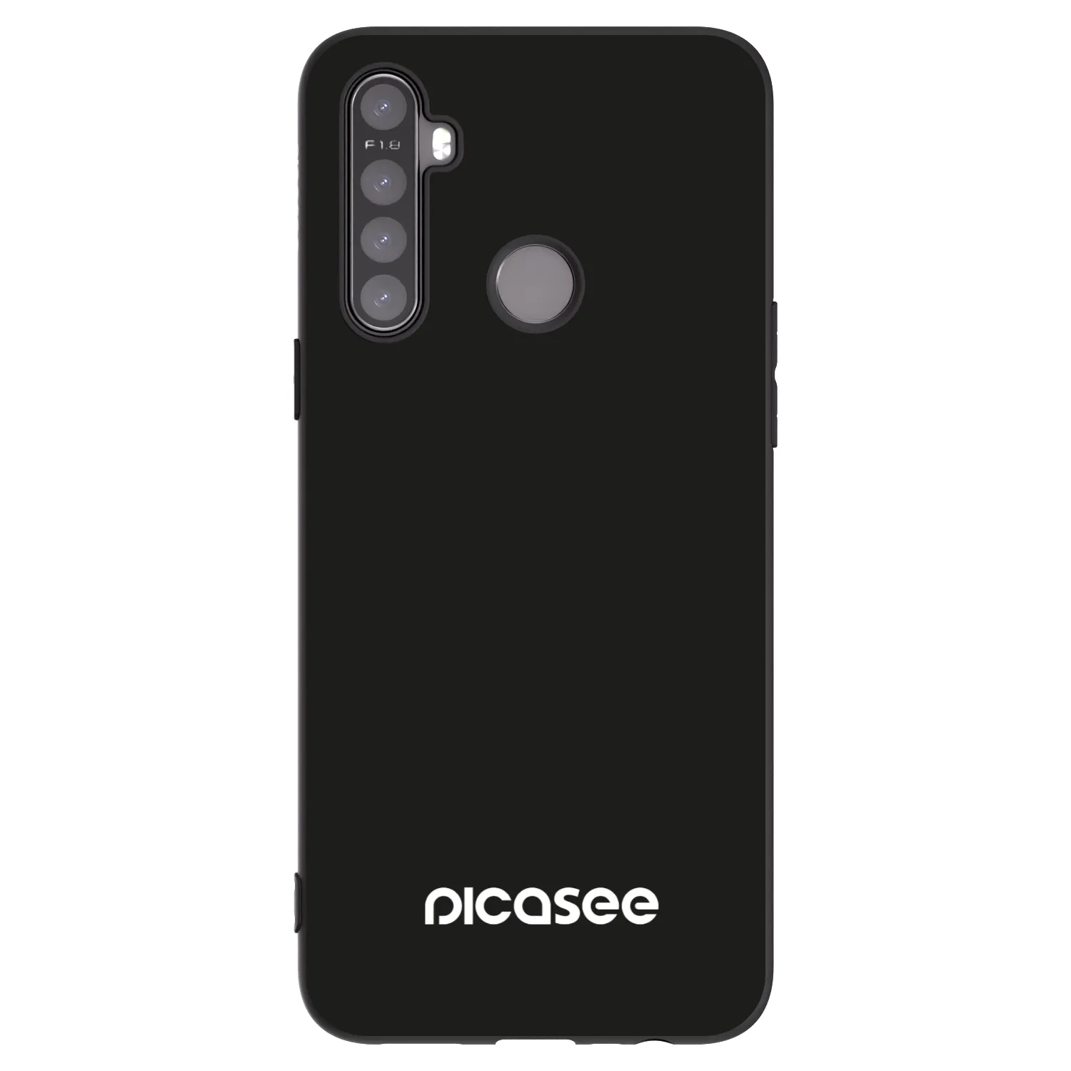 Picasee crna silikonska maskica za Realme 5 - Picasee