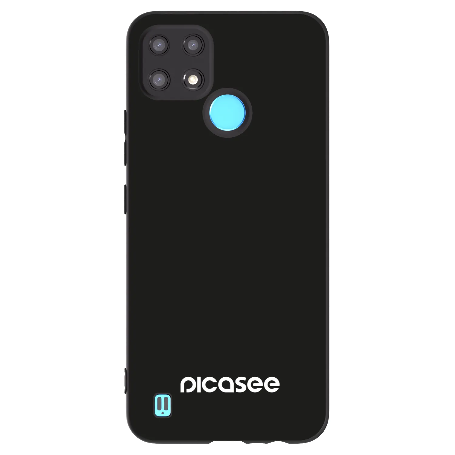 Picasee crna silikonska maskica za Realme C21 - Picasee