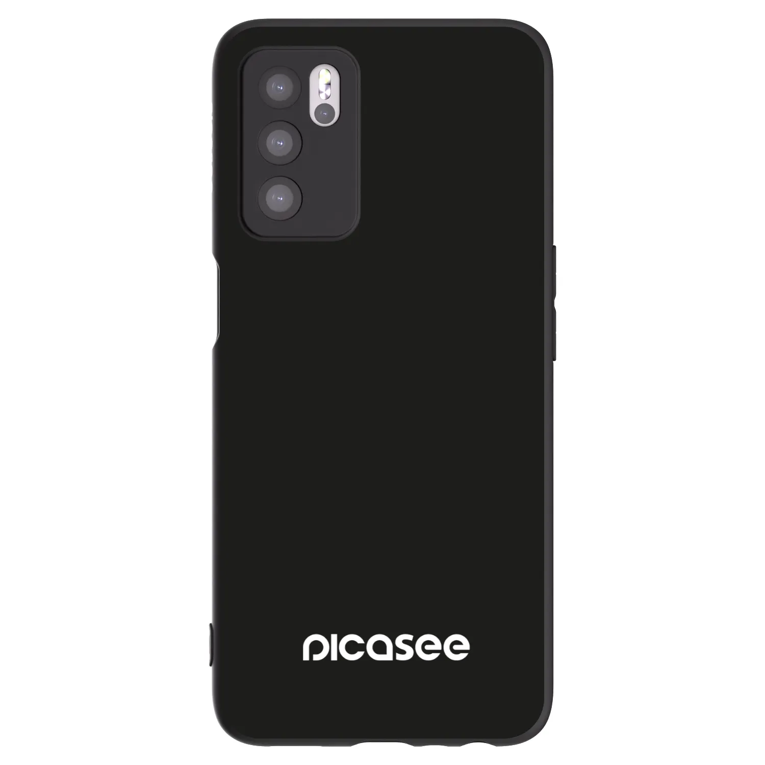 Picasee crna silikonska maskica za OPPO A16s - Picasee