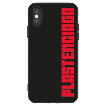 Picasee crna silikonska maskica za Apple iPhone X/XS - Plastenciaga