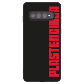 Picasee crna silikonska maskica za Samsung Galaxy S10 G973 - Plastenciaga