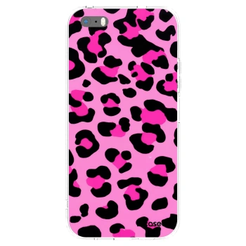 Picasee silikonska prozirna maskica za Apple iPhone 5/5S/SE - Pink Tiger