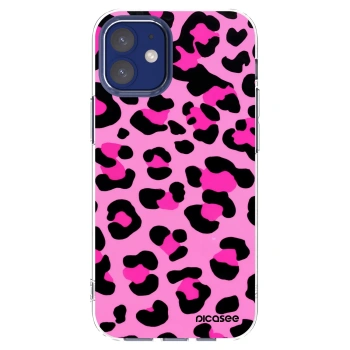 Picasee silikonska prozirna maskica za Apple iPhone 12 mini - Pink Tiger