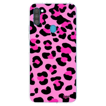 Picasee silikonska prozirna maskica za Samsung Galaxy M11 - Pink Tiger