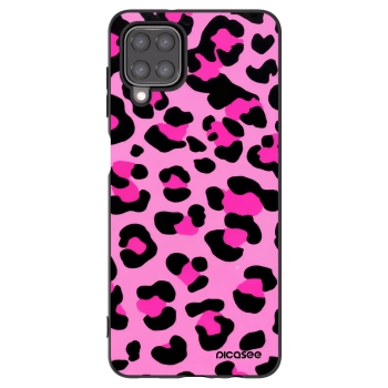 Picasee crna silikonska maskica za Samsung Galaxy A12 A125F - Pink Tiger