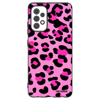 Picasee crna silikonska maskica za Samsung Galaxy A32 5G A326B - Pink Tiger