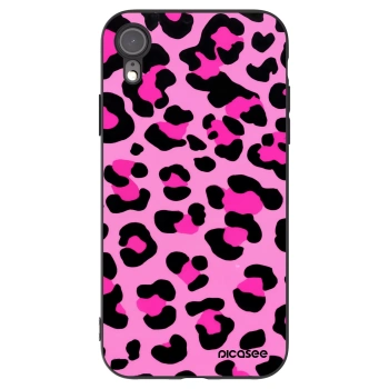 Picasee crna silikonska maskica za Apple iPhone XR - Pink Tiger