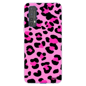 Picasee silikonska prozirna maskica za Realme 7 - Pink Tiger