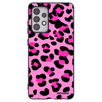 Picasee crna silikonska maskica za Samsung Galaxy A52s 5G A528B - Pink Tiger