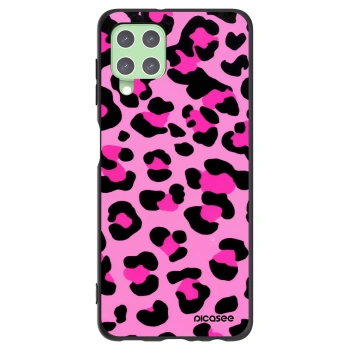 Picasee crna silikonska maskica za Samsung Galaxy A22 A225F 4G - Pink Tiger