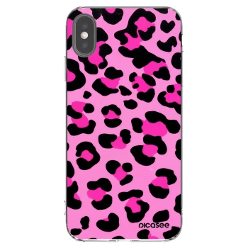 Picasee silikonska prozirna maskica za Apple iPhone XS Max - Pink Tiger
