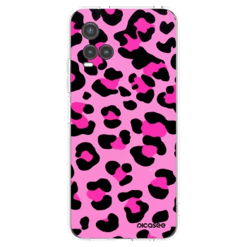 Picasee silikonska prozirna maskica za Vivo Y33s - Pink Tiger