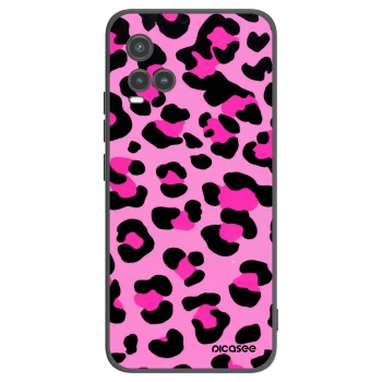 Picasee crna silikonska maskica za Vivo Y33s - Pink Tiger
