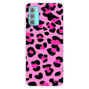 Picasee silikonska prozirna maskica za Motorola Moto G60 - Pink Tiger