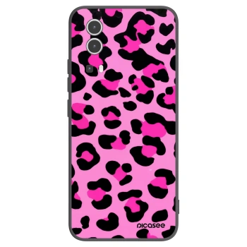 Picasee crna silikonska maskica za Vivo Y72 5G - Pink Tiger