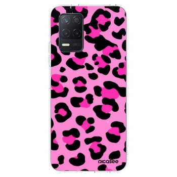 Picasee silikonska prozirna maskica za Realme 8 5G - Pink Tiger