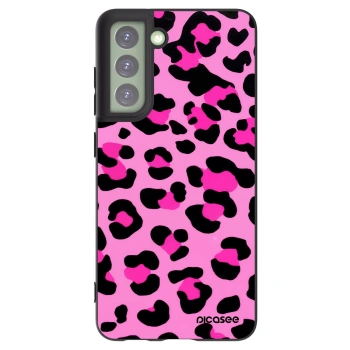 Picasee crna silikonska maskica za Samsung Galaxy S21 FE 5G - Pink Tiger
