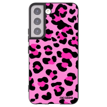 Picasee crna silikonska maskica za Samsung Galaxy S22 5G - Pink Tiger