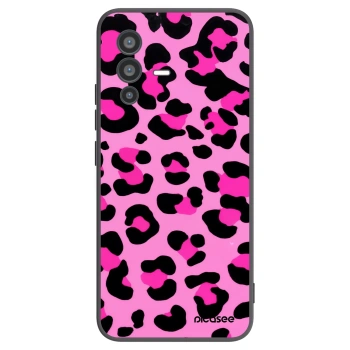 Picasee crna silikonska maskica za Vivo V23 5G - Pink Tiger
