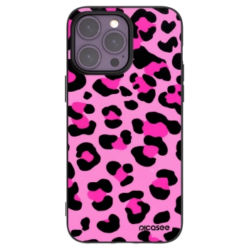 Picasee crna silikonska maskica za Apple iPhone 14 Pro Max - Pink Tiger