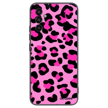 Picasee crna silikonska maskica za Samsung Galaxy M13 M135F - Pink Tiger