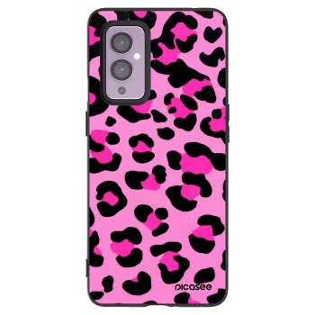 Picasee crna silikonska maskica za OnePlus 9 - Pink Tiger