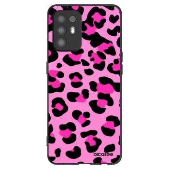 Picasee crna silikonska maskica za OPPO A94 5G - Pink Tiger