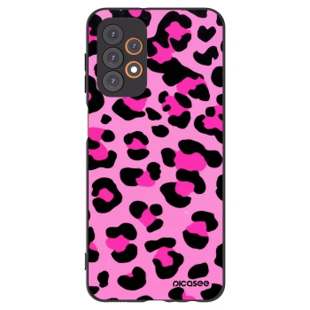 Picasee crna silikonska maskica za Samsung Galaxy A23 A235F 4G - Pink Tiger