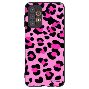 Picasee crna silikonska maskica za Samsung Galaxy A23 A236B 5G - Pink Tiger