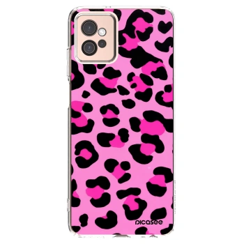 Picasee silikonska prozirna maskica za Motorola Moto G32 - Pink Tiger